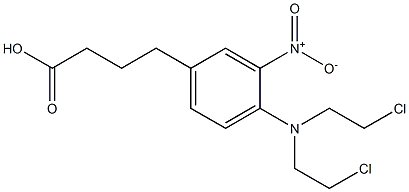 4-[Bis(2-chloroethyl)amino]-3-nitrobenzenebutyric acid 结构式