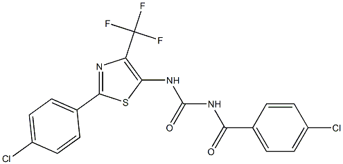 1-[2-(4-Chlorophenyl)-4-(trifluoromethyl)-5-thiazolyl]-3-(4-chlorobenzoyl)urea 结构式