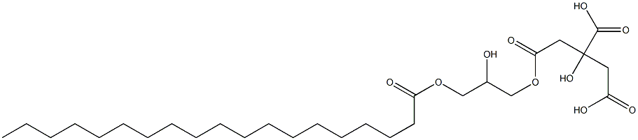 Citric acid dihydrogen 1-(2-hydroxy-3-nonadecanoyloxypropyl) ester 结构式