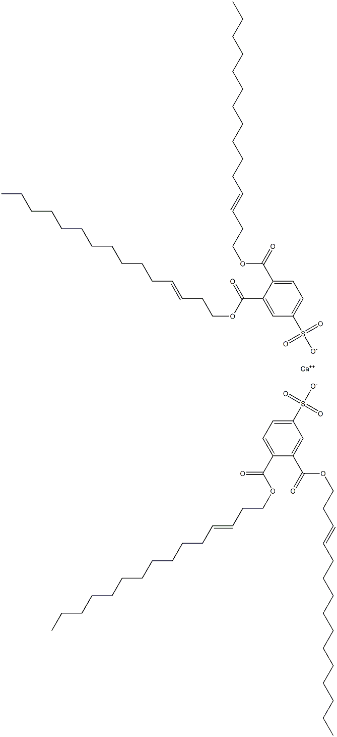 Bis[3,4-di(3-pentadecenyloxycarbonyl)benzenesulfonic acid]calcium salt 结构式