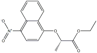 [S,(+)]-2-[(4-Nitro-1-naphtyl)oxy]propionic acid ethyl ester 结构式