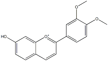 3',4'-Dimethoxy-7-hydroxyflavylium 结构式