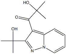 3-(2-Hydroxy-2-methylpropanoyl)-2-(1-hydroxy-1-methylethyl)pyrazolo[1,5-a]pyridine 结构式