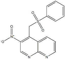 3-Nitro-4-[(phenylsulfonyl)methyl]-1,8-naphthyridine 结构式