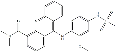 N-[4-[[4-(Dimethylcarbamoyl)-9-acridinyl]amino]-3-methoxyphenyl]methanesulfonamide 结构式