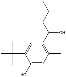 2-tert-Butyl-4-(1-hydroxybutyl)-5-methylphenol 结构式