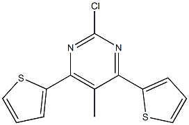 2-Chloro-4-(2-thienyl)-6-(2-thienyl)-5-methylpyrimidine 结构式
