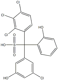 (3-Chloro-5-hydroxyphenyl)(2,3,4-trichlorophenyl)(2-hydroxyphenyl)methanesulfonic acid 结构式