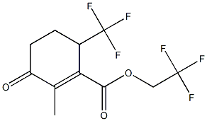 3-Methyl-1-(trifluoromethyl)-4-oxo-2-cyclohexene-2-carboxylic acid 2,2,2-trifluoroethyl ester 结构式