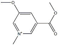 3-Methoxy-5-methoxycarbonyl-1-methylpyridinium 结构式