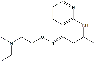2-Methyl-4-[[2-(diethylamino)ethoxy]imino]-1,2,3,4-tetrahydro-1,8-naphthyridine 结构式