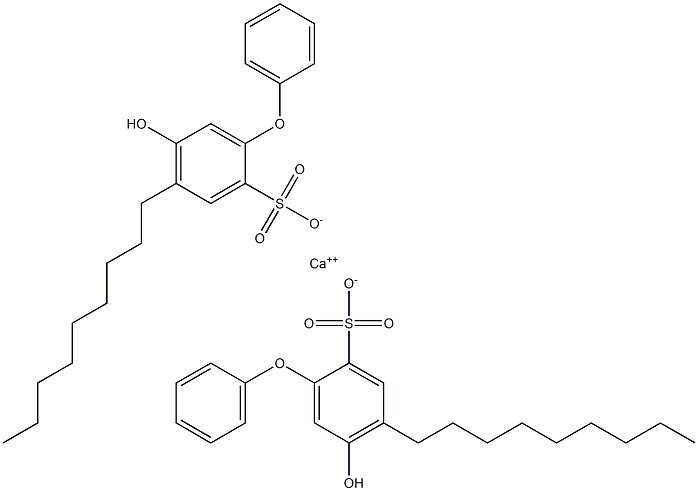 Bis(5-hydroxy-4-nonyl[oxybisbenzene]-2-sulfonic acid)calcium salt 结构式