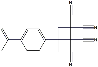 3-Methyl-3-[4-(1-methylvinyl)phenyl]cyclobutane-1,1,2,2-tetracarbonitrile 结构式