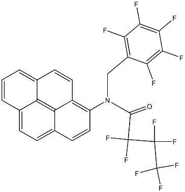 1-[(2,3,4,5,6-Pentafluorobenzyl)(heptafluorobutyryl)amino]pyrene 结构式