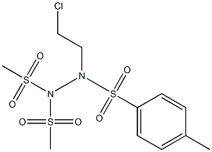 1-(2-Chloroethyl)-2,2-bis(methylsulfonyl)-1-(4-methylphenylsulfonyl)hydrazine 结构式