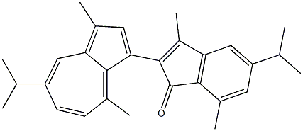 2-(1,4-Dimethyl-7-isopropylazulen-3-yl)-3,7-dimethyl-5-isopropyl-1H-inden-1-one 结构式