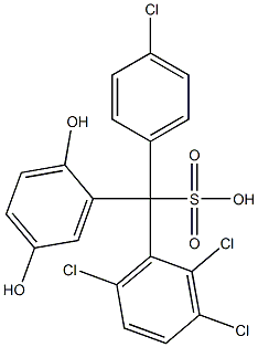 (4-Chlorophenyl)(2,3,6-trichlorophenyl)(2,5-dihydroxyphenyl)methanesulfonic acid 结构式