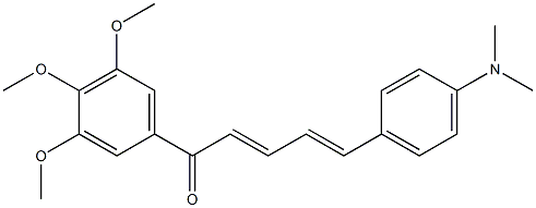 5-(4-Dimethylaminophenyl)-1-(3,4,5-trimethoxyphenyl)-2,4-pentadien-1-one 结构式