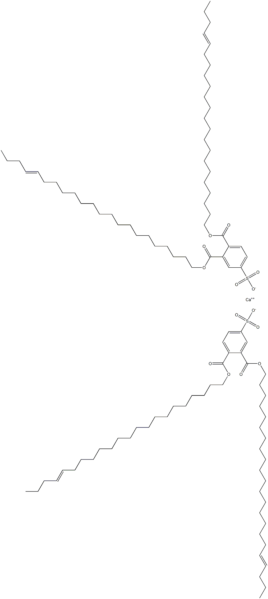 Bis[3,4-di(18-docosenyloxycarbonyl)benzenesulfonic acid]calcium salt 结构式