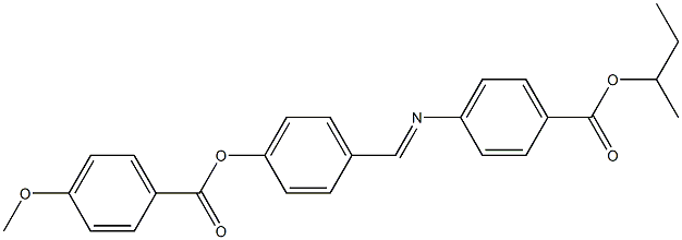 4-[4-(4-Methoxybenzoyloxy)benzylideneamino]benzoic acid (1-methylpropyl) ester 结构式