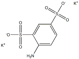 4-Amino-1,3-benzenedisulfonic acid dipotassium salt 结构式