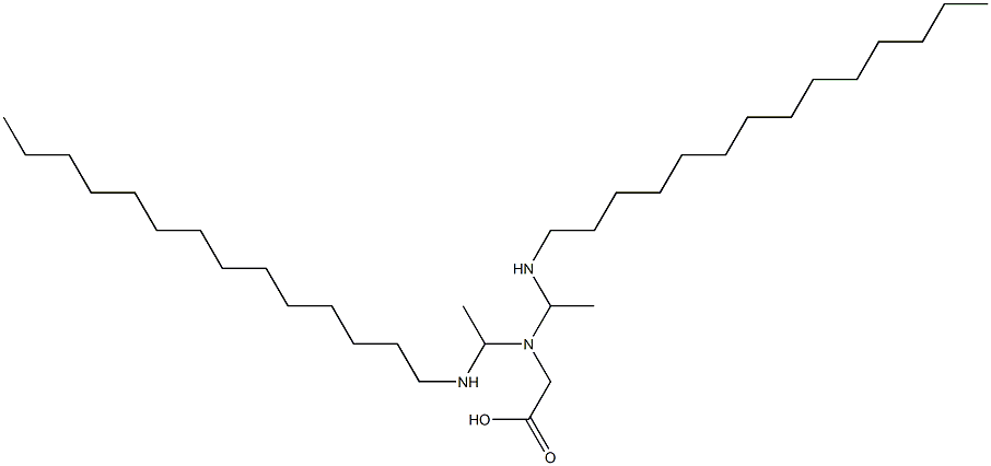 N,N-Bis[1-(tetradecylamino)ethyl]glycine 结构式