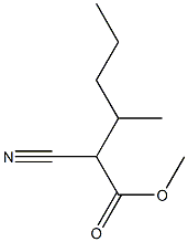 2-Cyano-3-methylhexanoic acid methyl ester 结构式