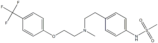 N-[4-[2-[N-Methyl-2-(4-trifluoromethylphenoxy)ethylamino]ethyl]phenyl]methanesulfonamide 结构式