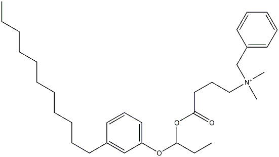 N,N-Dimethyl-N-benzyl-N-[3-[[1-(3-undecylphenyloxy)propyl]oxycarbonyl]propyl]aminium 结构式