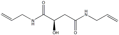 [R,(+)]-N,N'-Diallyl-2-hydroxysuccinamide 结构式