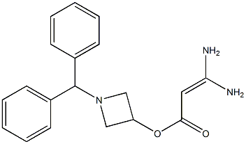 3,3-Diaminoacrylic acid 1-(diphenylmethyl)azetidin-3-yl ester 结构式