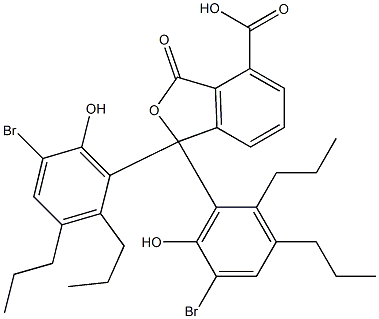 1,1-Bis(5-bromo-6-hydroxy-2,3-dipropylphenyl)-1,3-dihydro-3-oxoisobenzofuran-4-carboxylic acid 结构式