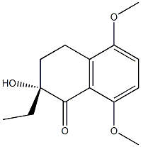 [R,(-)]-2-Ethyl-2-hydroxy-5,8-dimethoxytetralin-1-one 结构式