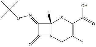 7-[(E)-(tert-Butyloxy)imino]-3-methylcepham-3-ene-4-carboxylic acid 结构式