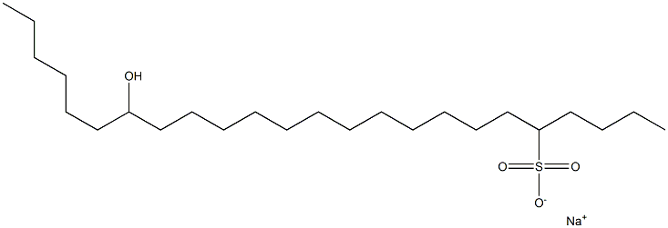 18-Hydroxytetracosane-5-sulfonic acid sodium salt 结构式