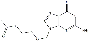 5-Amino-3-[(2-acetoxyethoxy)methyl]imidazo[4,5-d][1,3]thiazine-7(3H)-thione 结构式