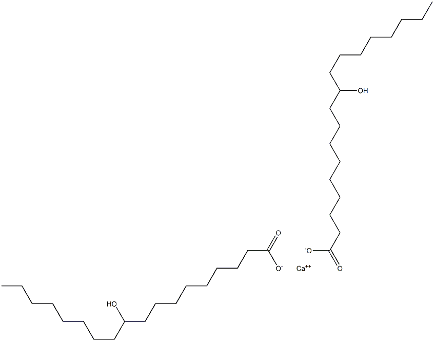 Bis(10-hydroxyoctadecanoic acid)calcium salt 结构式