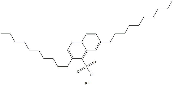 2,7-Didecyl-1-naphthalenesulfonic acid potassium salt 结构式