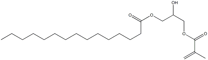 1,2,3-Propanetriol 1-methacrylate 3-pentadecanoate 结构式