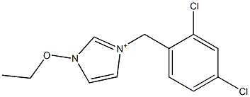 1-Ethoxy-3-(2,4-dichlorobenzyl)-1H-imidazol-3-ium 结构式