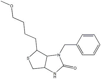 1-Benzyl-6-(4-methoxybutyl)hexahydro-1H-thieno[3,4-d]imidazol-2-one 结构式