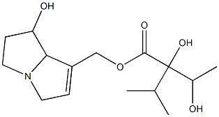 2,3-Dihydroxy-2-isopropylbutanoic acid (5,6,7,7a-tetrahydro-7-hydroxy-3H-pyrrolizin)-1-ylmethyl ester 结构式