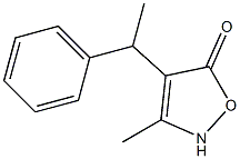 4-(1-Phenylethyl)-3-methylisoxazol-5(2H)-one 结构式