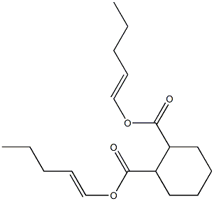 1,2-Cyclohexanedicarboxylic acid bis(1-pentenyl) ester 结构式