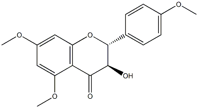 (2R,3R)-3-Hydroxy-4',5,7-trimethoxyflavanone 结构式