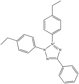 2,3-Bis(p-ethylphenyl)-5-phenyl-2H-tetrazol-3-ium 结构式