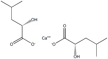 Bis[(2S)-2-hydroxy-4-methylpentanoic acid]calcium salt 结构式