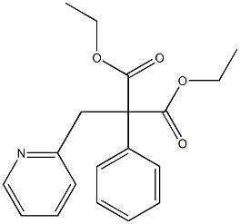 2-Phenyl-2-(2-pyridylmethyl)malonic acid diethyl ester 结构式