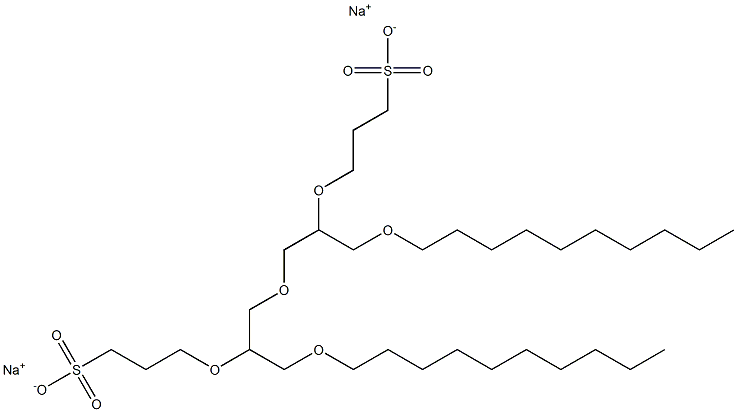 5,9-Bis(decyloxymethyl)-4,7,10-trioxatridecane-1,13-disulfonic acid disodium salt 结构式