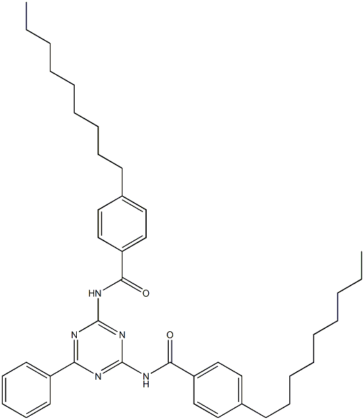 N,N'-(6-Phenyl-1,3,5-triazine-2,4-diyl)bis(4-nonylbenzamide) 结构式